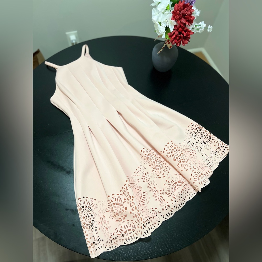 Pink Halter Skater Dress